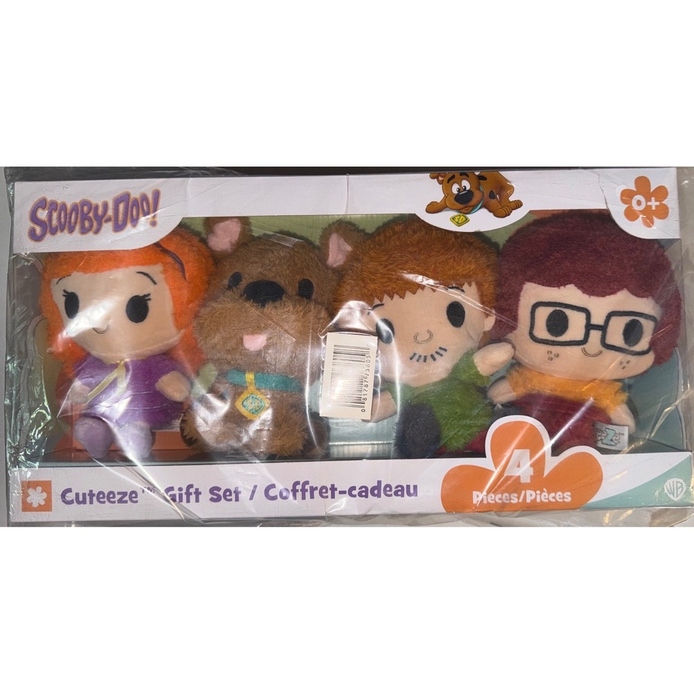 Scooby-Doo Cuteeze Gift Set 4 Piece Plush Shaggy Velma Daphne Kids Preferred NEW